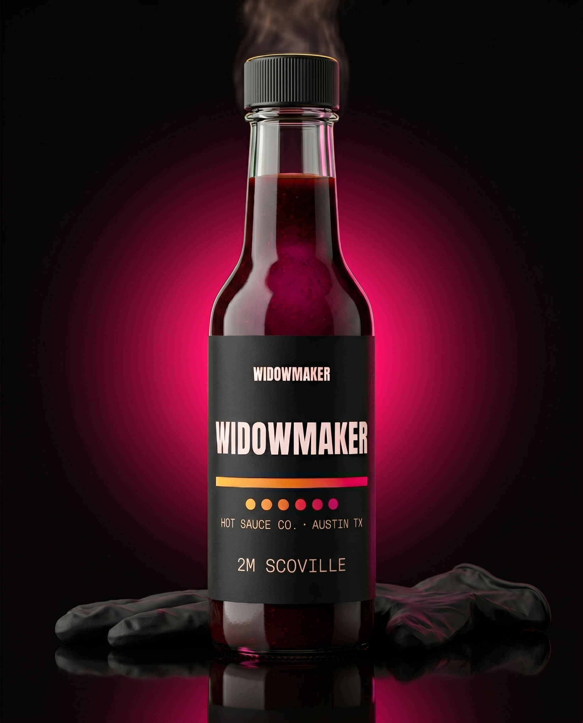 Widowmaker flagship hot sauce bottle